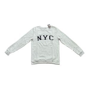 On Fire NYC Fleece Lightweight Crewneck Soft Sweatshirt Grey Size Large